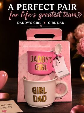 Daddy's Girl and Girl Dad Mug Set